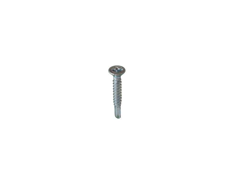 Шуруп c буром ELEMENTIS (саморез) 3,9x25, потайная головка оцинкованный  без насечек — изображение 4