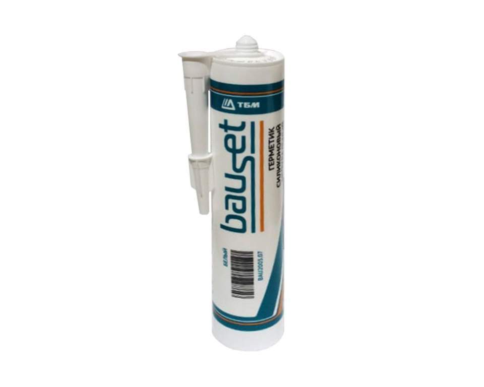 Герметик силиконовый нейтральный Bauset белый, 310 ml
