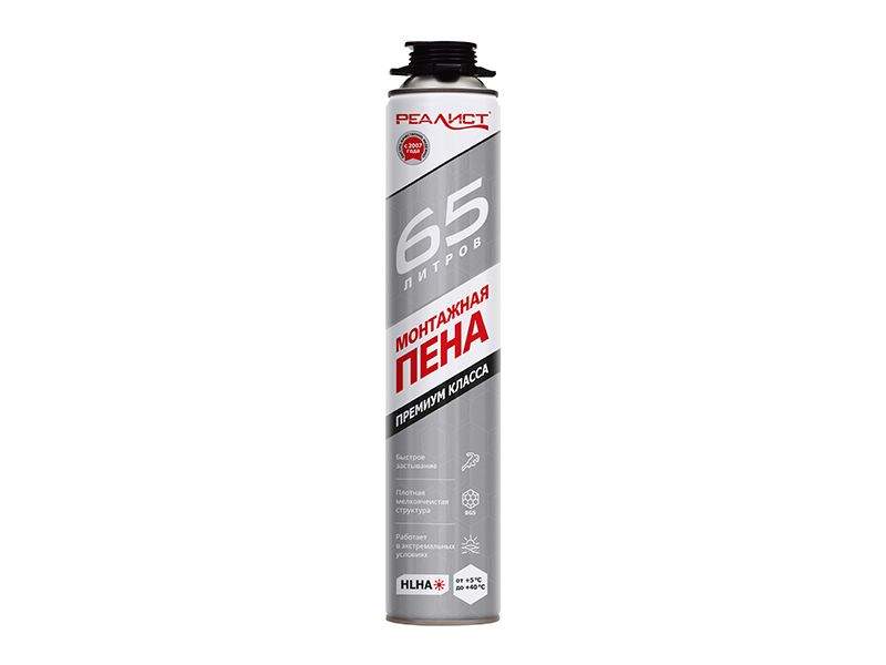 Пена монтажная профессиональная REALIST PRO Silver 65л летняя