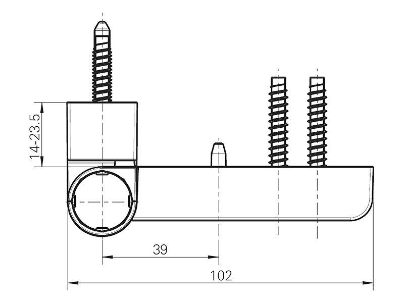 Петля дверная Roto Solid 150 P (110 кг), 17-20,5 мм RAL 9016 E, Белый — изображение 4