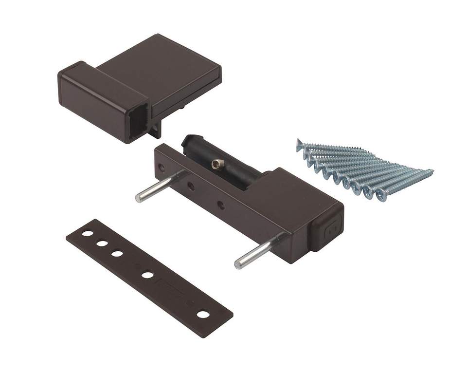 Петля дверная Elementis Compact, на 80кг., Коричневый RAL8019