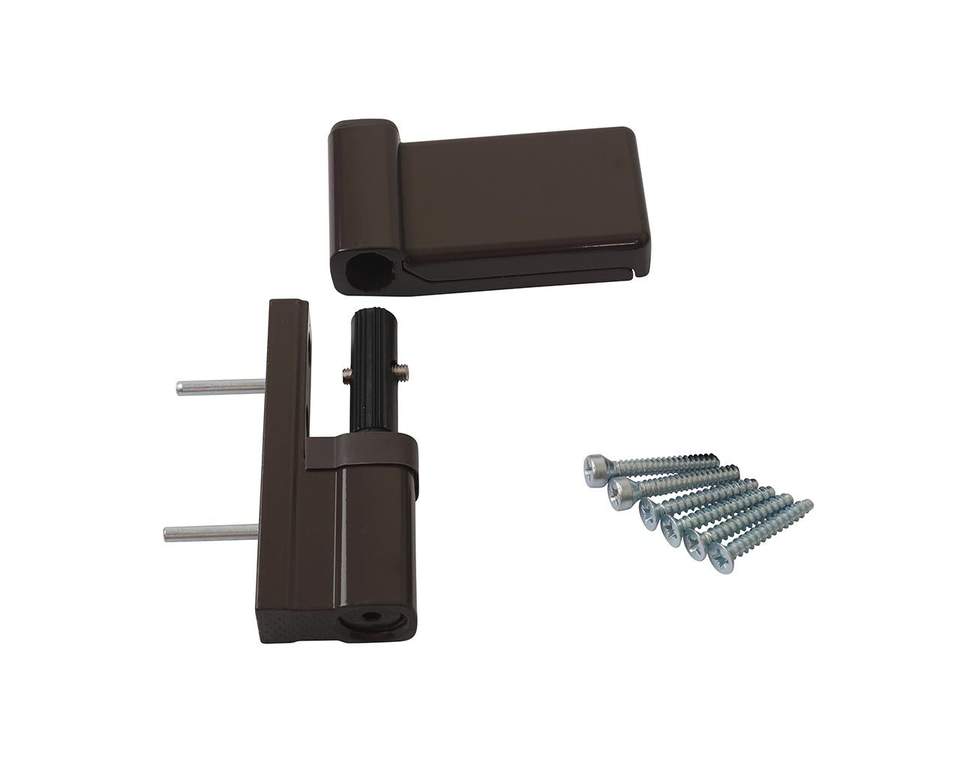Петля дверная Elementis K-V (15-20 мм), на 120кг., Коричневый, RAL8019 — изображение 2