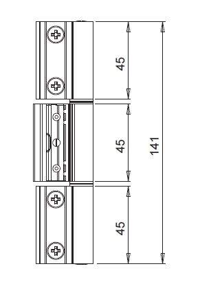 Петля поворотная для профиля AlumarkS40, трехчастная, неокрашенная, 00119005 — изображение 3