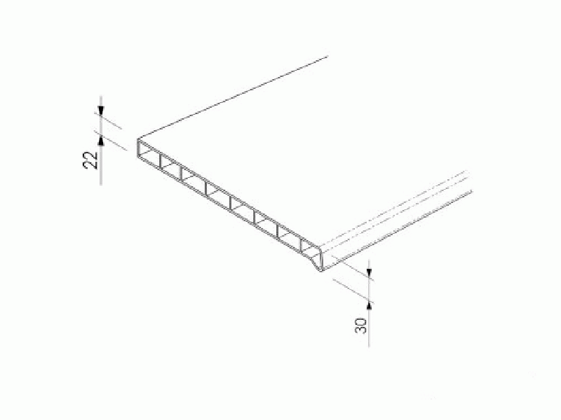 Подоконник пластиковый Moeller LD S 30 /500/ КАРРАРСКИЙ МРАМОР ГЛЯНЕЦ /6,0м/ — изображение 3
