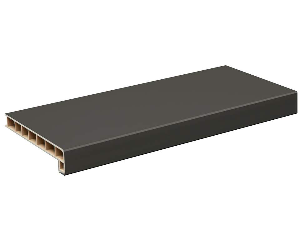 Подоконник пластиковый Moeller LD 40 /550/ серый, матовый /6,0м/ (clean-touch)