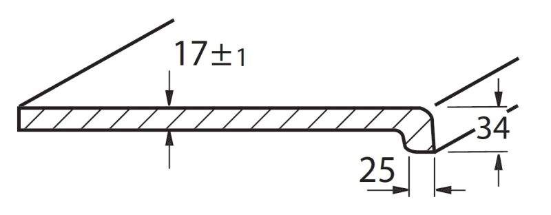 Подоконник Werzalit 450 мм, капинос 34 мм. /6м/ доломит — изображение 3
