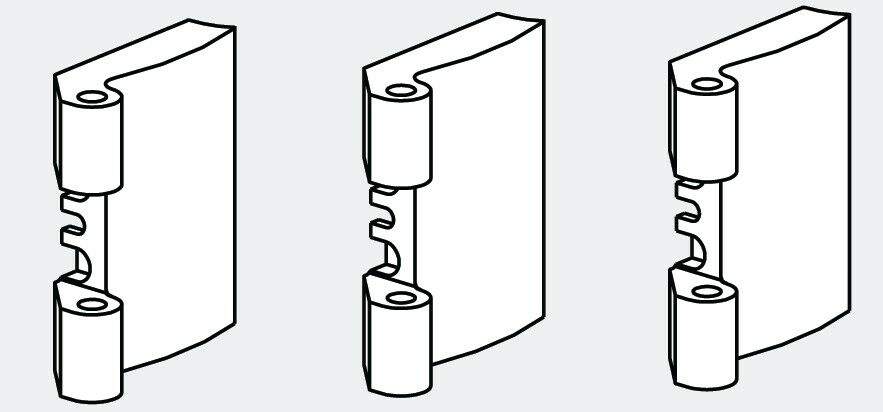 Петля на створке 50мм FOLD /3 шт./, серебро R01.1