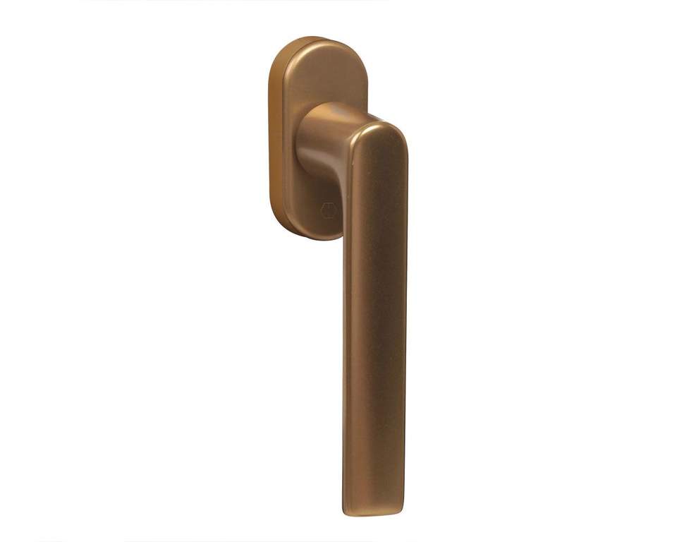 Ручка оконная алюминиевая  HOPPE Hamburg SecuForte, штифт vario fit 32-42 мм, 45°, 2 винта М5х45,  2 винта М5х50, бронза — изображение 5