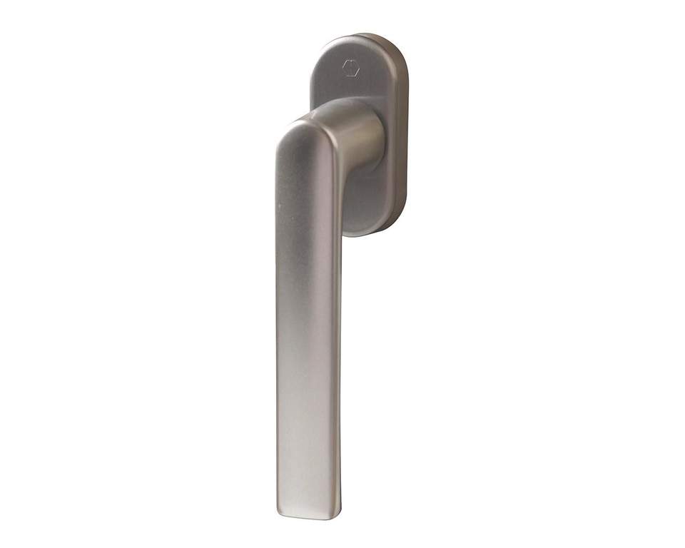 Ручка оконная алюминиевая  HOPPE Hamburg SecuForte, штифт vario fit 32-42 мм, 45°, 2 винта М5х45,  2 винта М5х50, титан