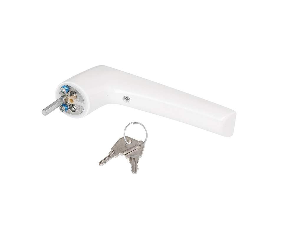 Ручка оконная NP Ultra с ключом, круглая, белая RAL9010, 03974410 — изображение 2