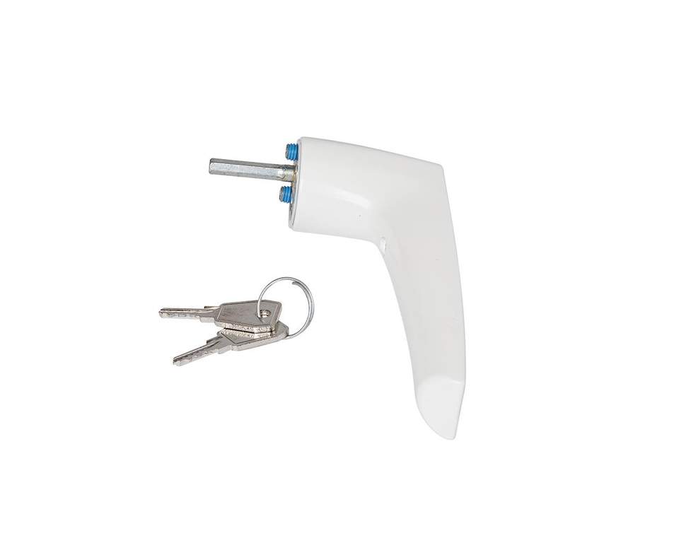 Ручка оконная NP Ultra с ключом, круглая, белая RAL9010, 03974410 — изображение 3