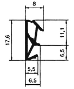 Уплотнитель контурный для межкомнатных дверей DEVENTER, ТЭП, белый RAL 9016