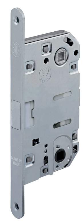 Замок магнитный WC 50x8x96x6 штульп овал 18 мм, хром матовый с ответной планкой W8 и винтами — изображение 5