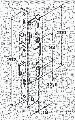 Замок однозапорный Maxbar 803PZ 45/16/92/8 никелированный без защелки — изображение 2
